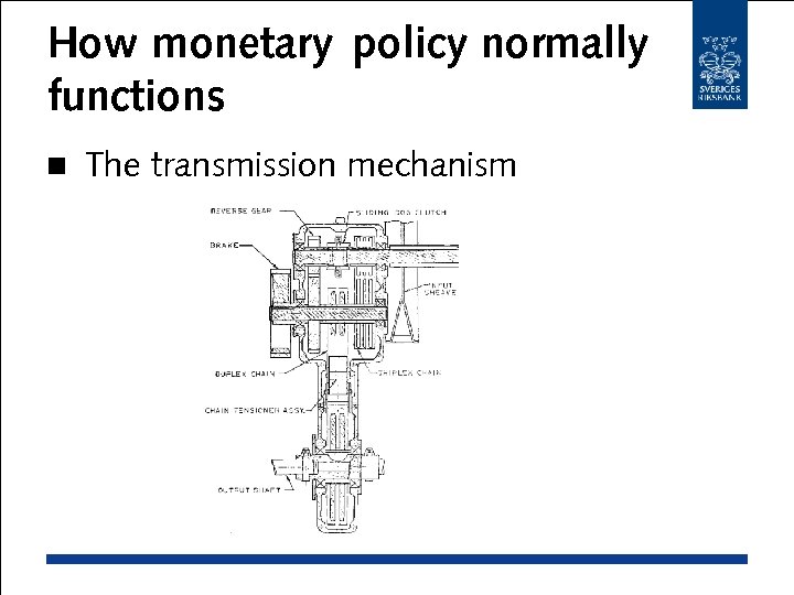 How monetary policy normally functions n The transmission mechanism 