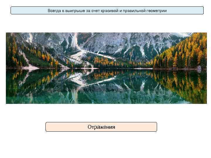 Всегда в выигрыше за счет красивой и правильной геометрии Отражения 