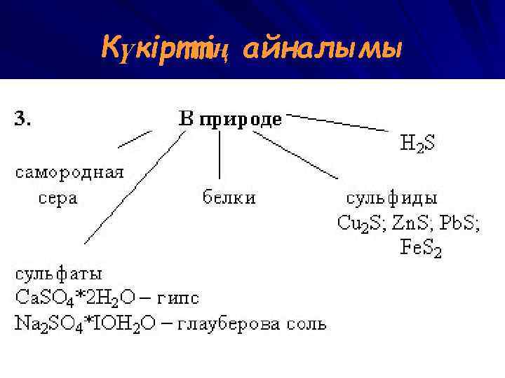 Күкірттің айналымы 