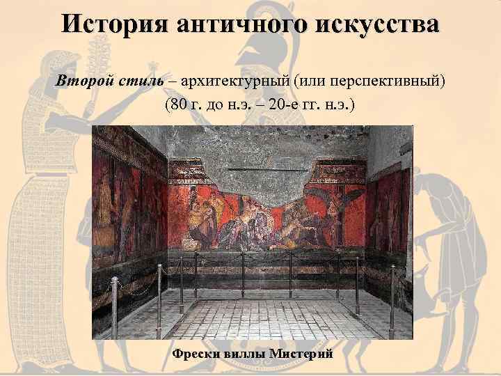 История античного искусства Второй стиль – архитектурный (или перспективный) (80 г. до н. э.