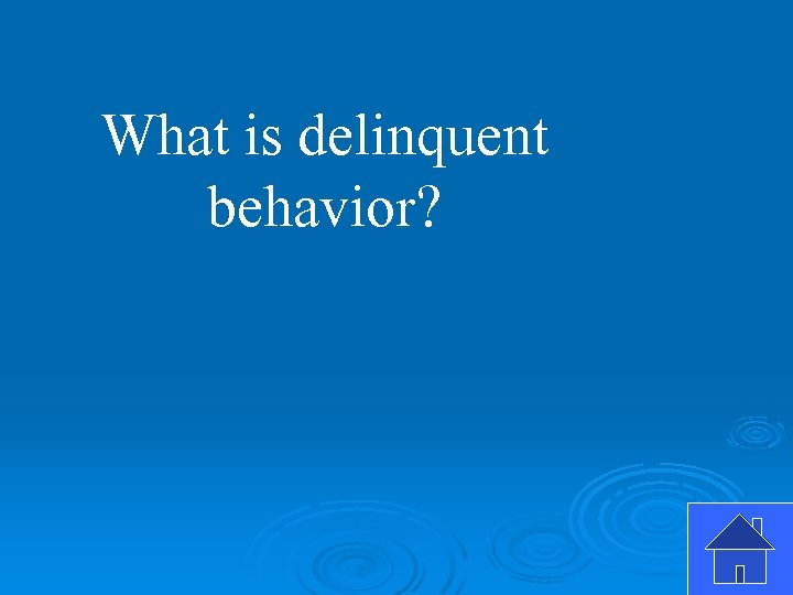 What is delinquent behavior? 