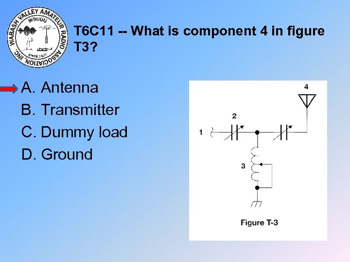 T 6 C 11 -- What is component 4 in figure T 3? A.