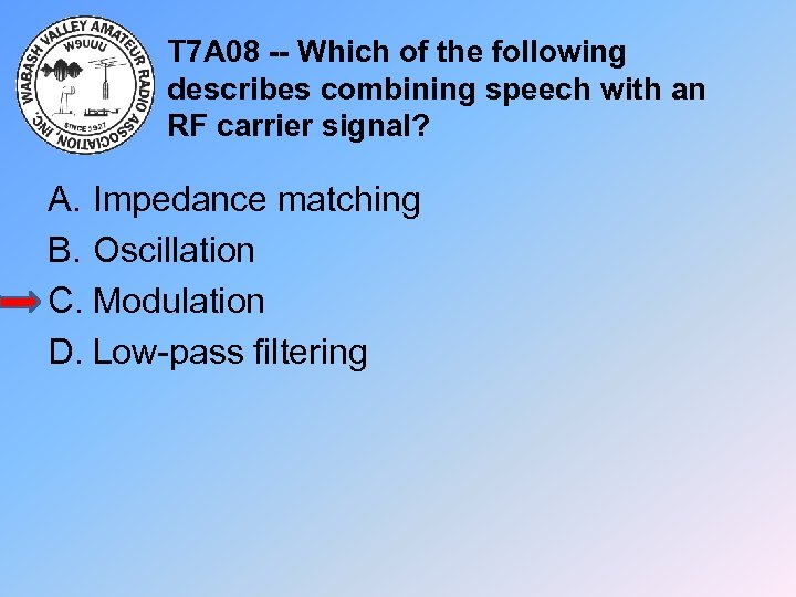 T 7 A 08 -- Which of the following describes combining speech with an
