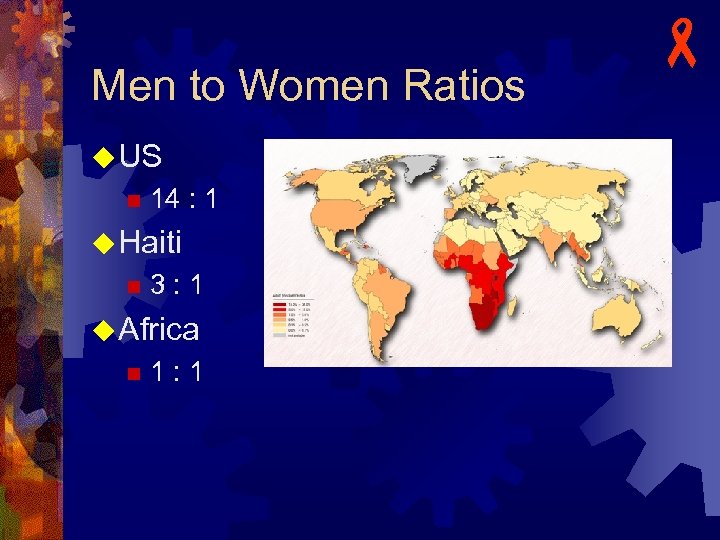 Men to Women Ratios u US n 14 : 1 u Haiti n 3