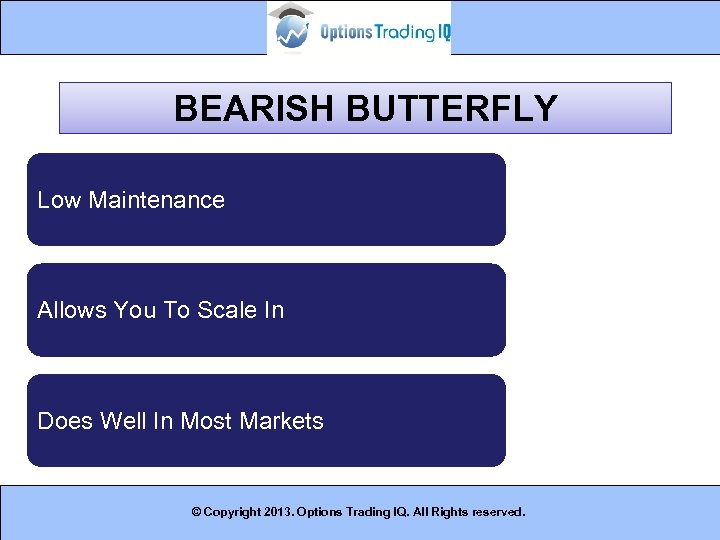 BEARISH BUTTERFLY Low Maintenance Allows You To Scale In Does Well In Most Markets