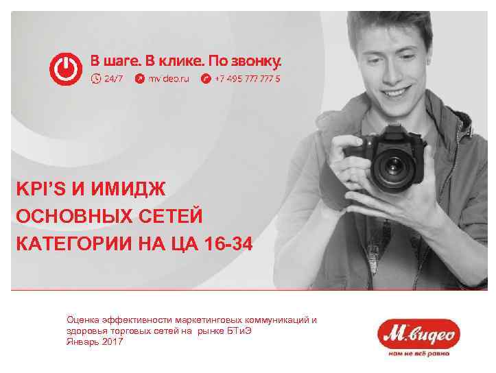 KPI’S И ИМИДЖ ОСНОВНЫХ СЕТЕЙ КАТЕГОРИИ НА ЦА 16 -34 Оценка эффективности маркетинговых коммуникаций