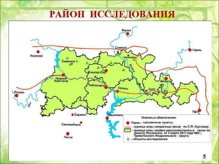 РАЙОН ИССЛЕДОВАНИЯ 5 