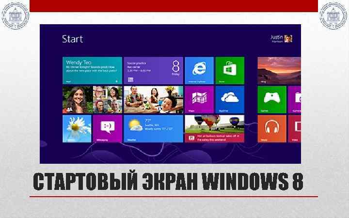 СТАРТОВЫЙ ЭКРАН WINDOWS 8 