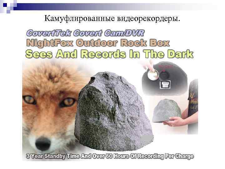 Камуфлированные видеорекордеры. 