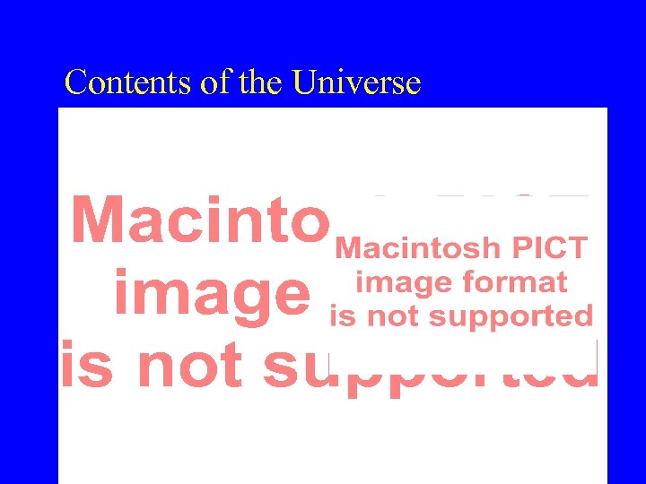 Contents of the Universe 