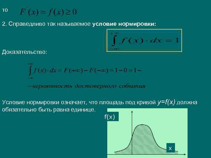 Условие нормировки