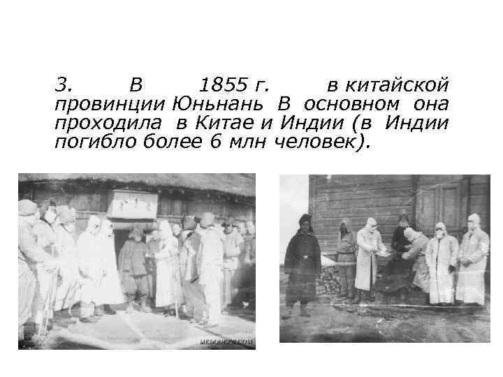 3. В 1855 г. в китайской провинции Юньнань В основном она проходила в Китае