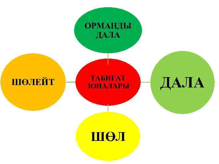 ОРМАНДЫ ДАЛА ШӨЛЕЙТ ТАБИҒАТ ЗОНАЛАРЫ ШӨЛ ДАЛА 