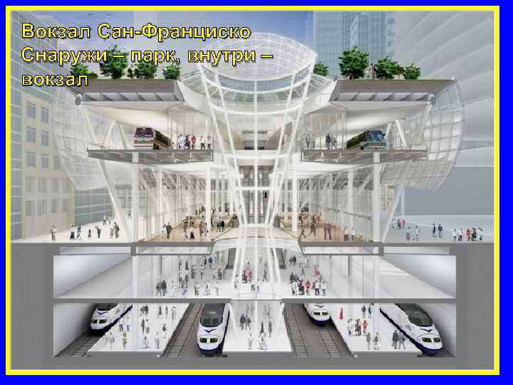 Вокзал Сан-Франциско Снаружи – парк, внутри – вокзал 