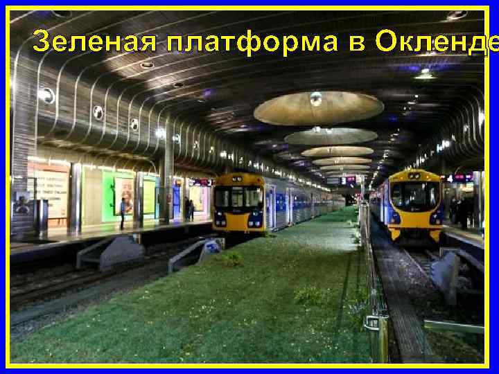 Зеленая платформа в Окленде 