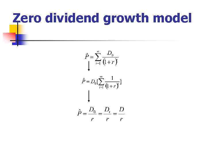 Zero dividend growth model 