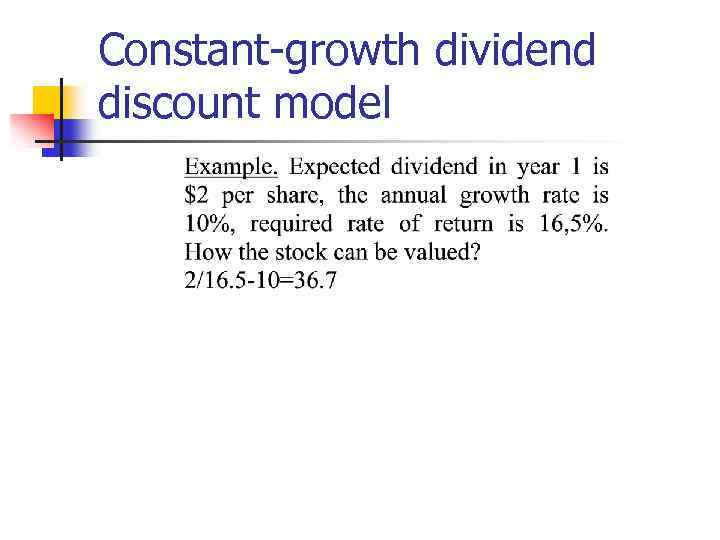 Constant-growth dividend discount model 