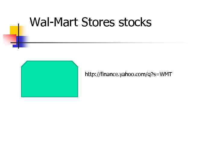 Wal-Mart Stores stocks http: //finance. yahoo. com/q? s=WMT 