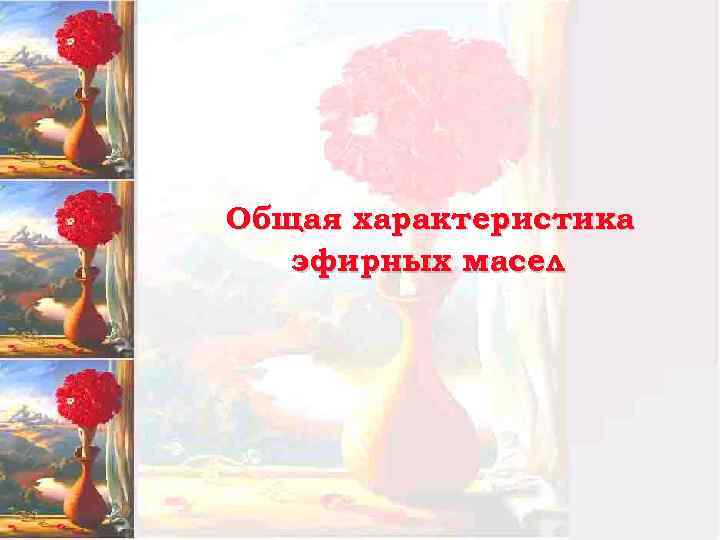 Общая характеристика эфирных масел 