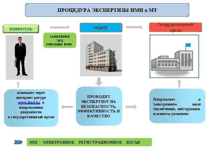 ПРОЦЕДУРА ЭКСПЕРТИЗЫ ИМН и МТ Государственный орган НЦЭЛС ЗАЯВЛЕНИЕ ЭРД ОБРАЗЦЫ ИМН извещает через