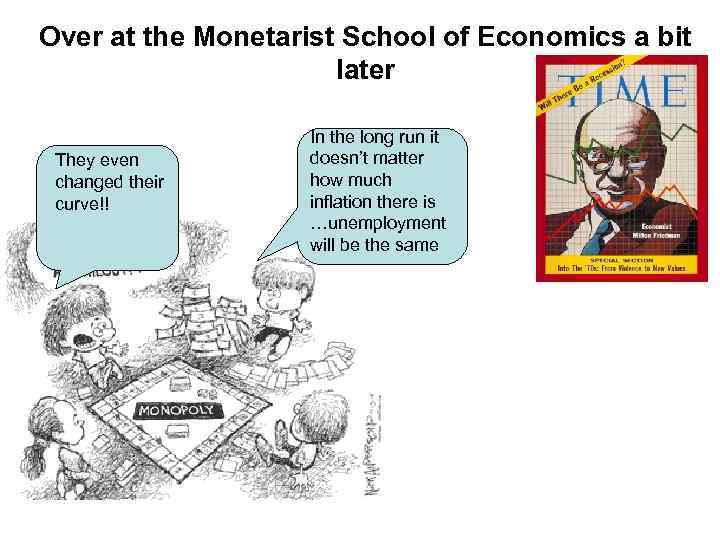 Over at the Monetarist School of Economics a bit later They even changed their