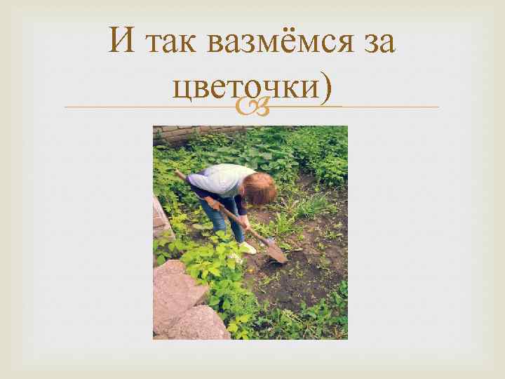 И так вазмёмся за цветочки) 