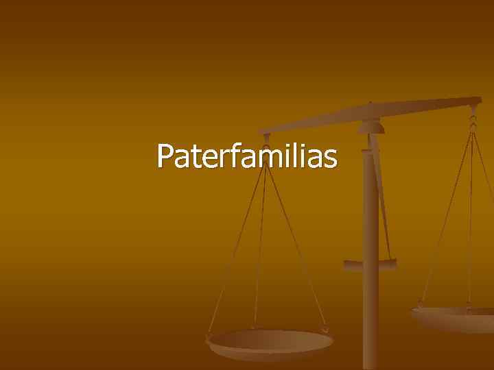 Paterfamilias 