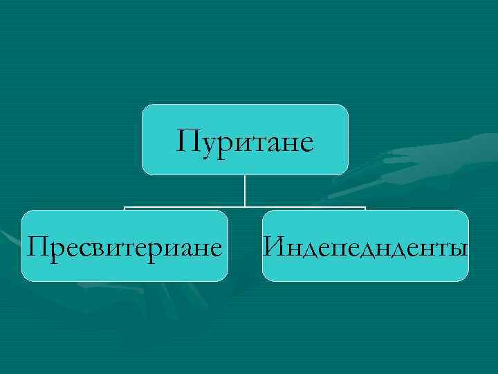 Пуритане Пресвитериане Индепеднденты 