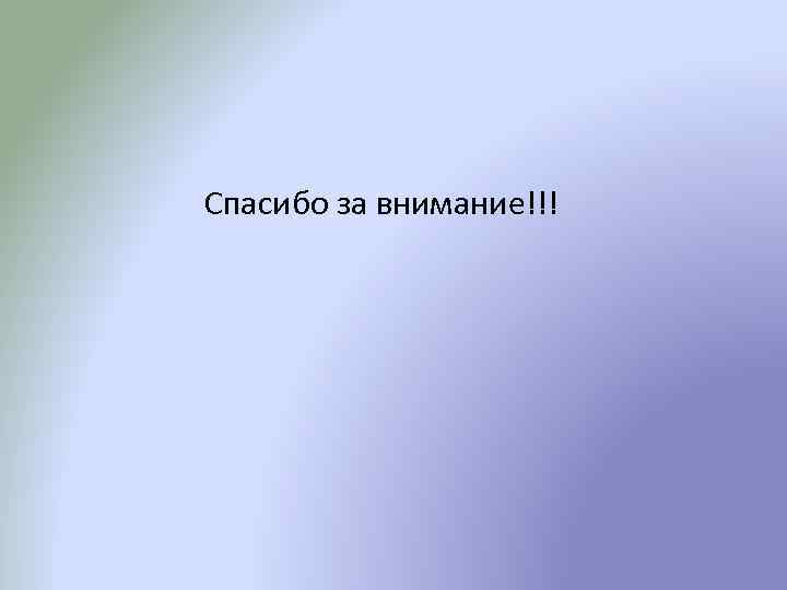 Спасибо за внимание!!! 
