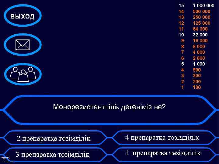 Монорезистенттілік дегеніміз не? 2 препаратқа төзімділік 4 препаратқа төзімділік 3 препаратқа төзімділік 1 препаратқа