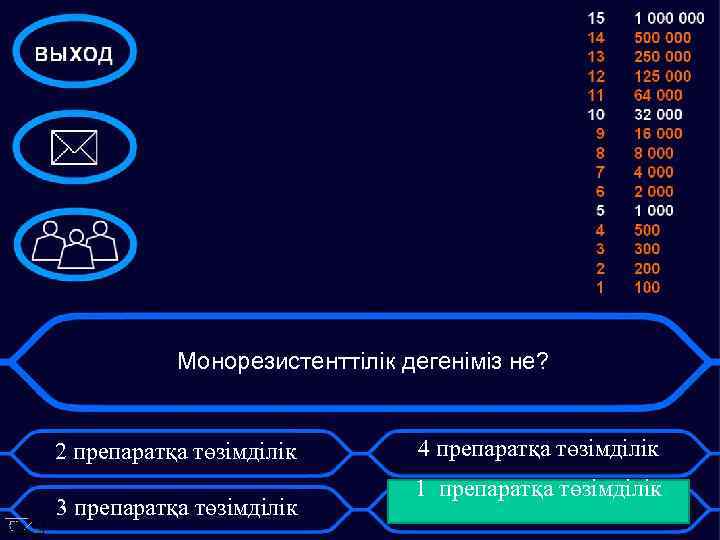 Монорезистенттілік дегеніміз не? 2 препаратқа төзімділік 3 препаратқа төзімділік 4 препаратқа төзімділік 1 препаратқа