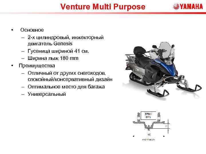 Venture Multi Purpose • • Основное – 2 -х цилиндровый, инжекторный двигатель Genesis –