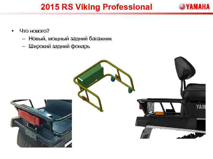 2015 RS Viking Professional • Что нового? – Новый, мощный задний багажник – Широкий