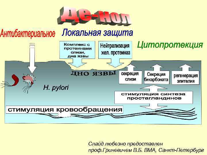 Слайд любезно предоставлен проф. Гриневичем В. Б. ВМА, Санкт-Петербург 