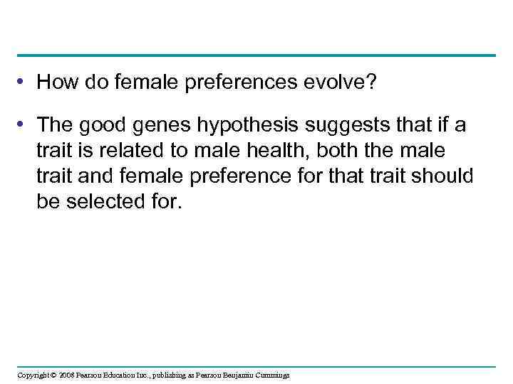 the good genes hypothesis states that
