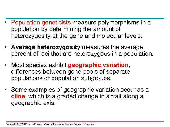  • Population geneticists measure polymorphisms in a population by determining the amount of
