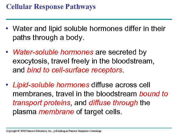 water soluble hormones