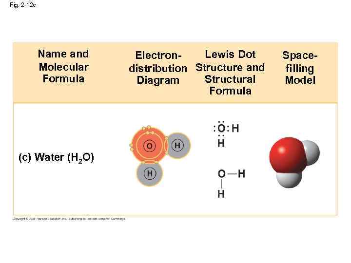 Fig. 2 -12 c Name and Molecular Formula (c) Water (H 2 O) Lewis