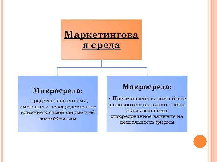 Силы широкого социально экономического плана оказывающие влияние на микросреду относятся к