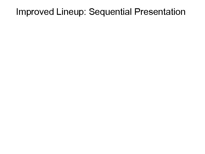 Improved Lineup: Sequential Presentation 1 2 3 4 5 6 7 8 