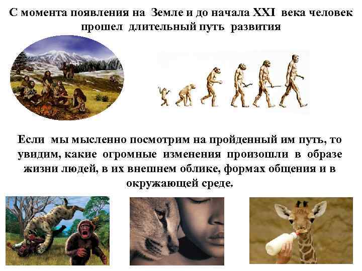С момента появления на Земле и до начала XXI века человек прошел длительный путь