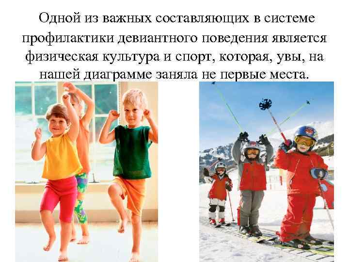  Одной из важных составляющих в системе профилактики девиантного поведения является физическая культура и