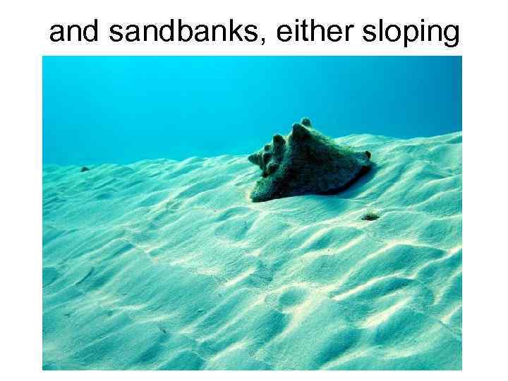 and sandbanks, either sloping 