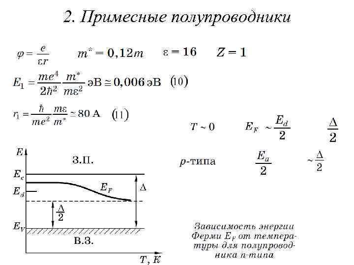 2. Примесные полупроводники 