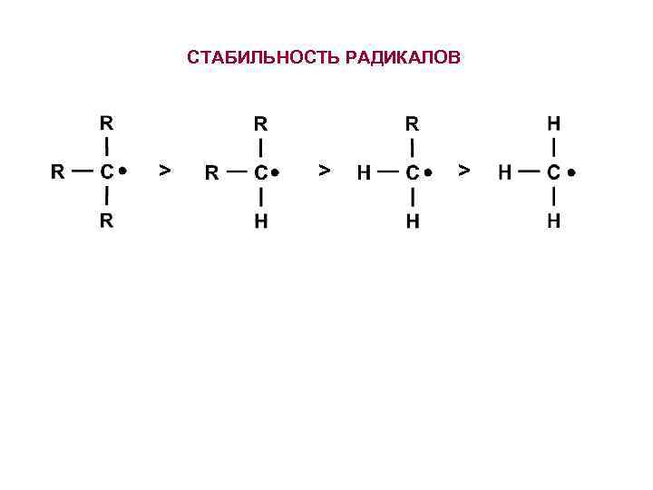 СТАБИЛЬНОСТЬ РАДИКАЛОВ > > > 