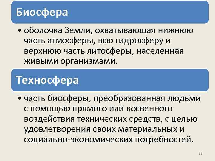 Биосфера • оболочка Земли, охватывающая нижнюю часть атмосферы, всю гидросферу и верхнюю часть литосферы,