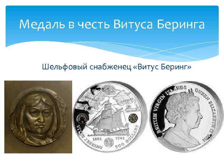 Медаль в честь Витуса Беринга Шельфовый снабженец «Витус Беринг» 