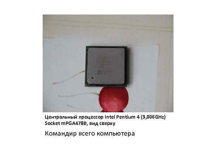 Центральный процессор Intel Pentium 4 (3, 006 GHz) Socket m. PGA 478 B, вид