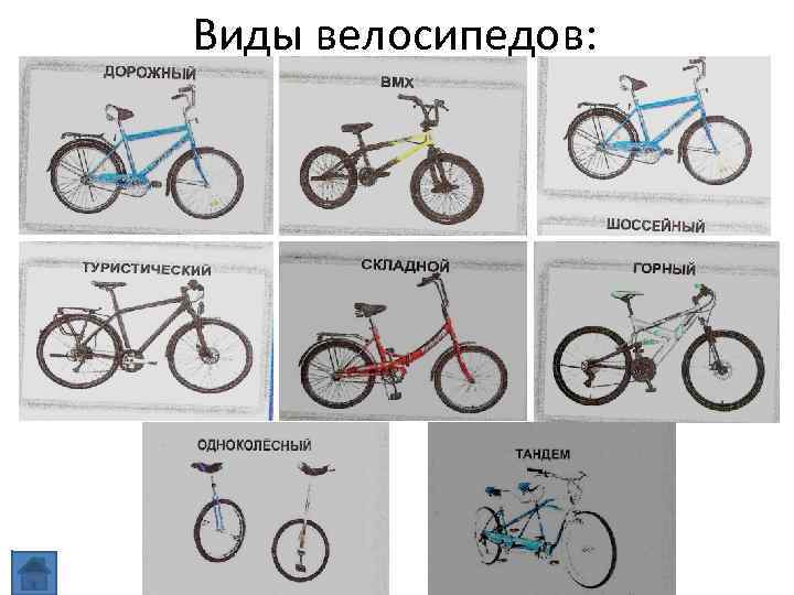 Виды велосипедов: 