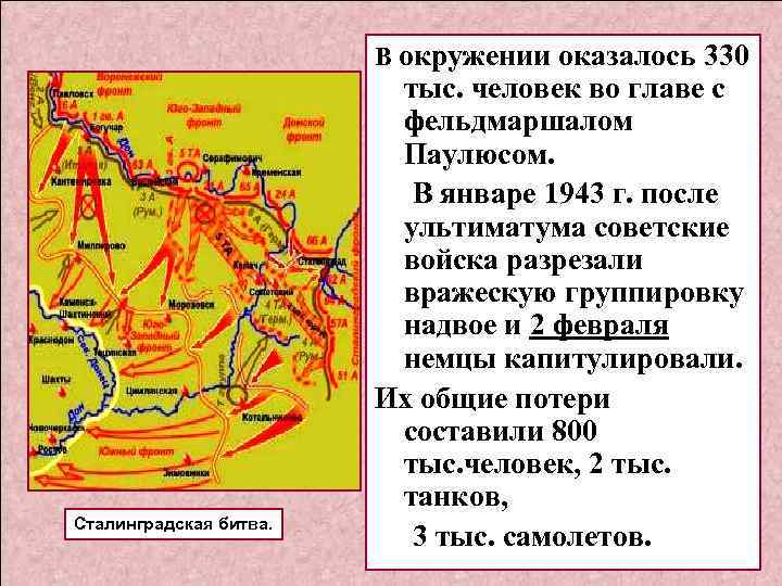 В окружении оказалось 330 Сталинградская битва. тыс. человек во главе с фельдмаршалом Паулюсом. В
